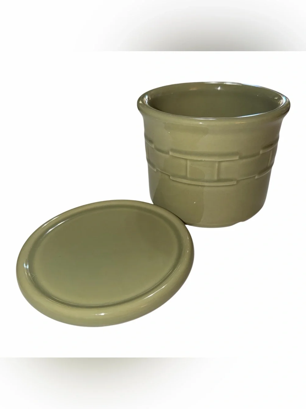 Longaberger Sage Crock with Lid
